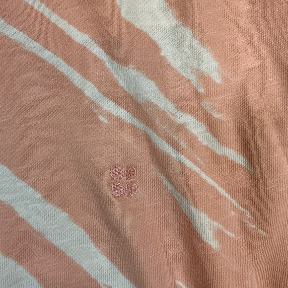 Sweaty Betty Nectarine Orange Tie Dye Essentials Organic Cotton Sweatshirt - Picture 6 of 7